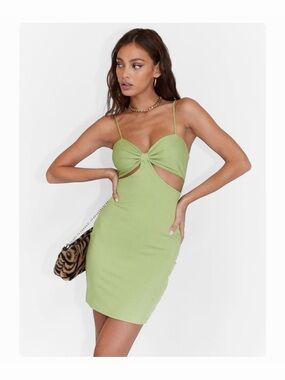 ★ NWT Princess Polly “Marissa Mini Dress Sage” Seasonal Staple - Green ★